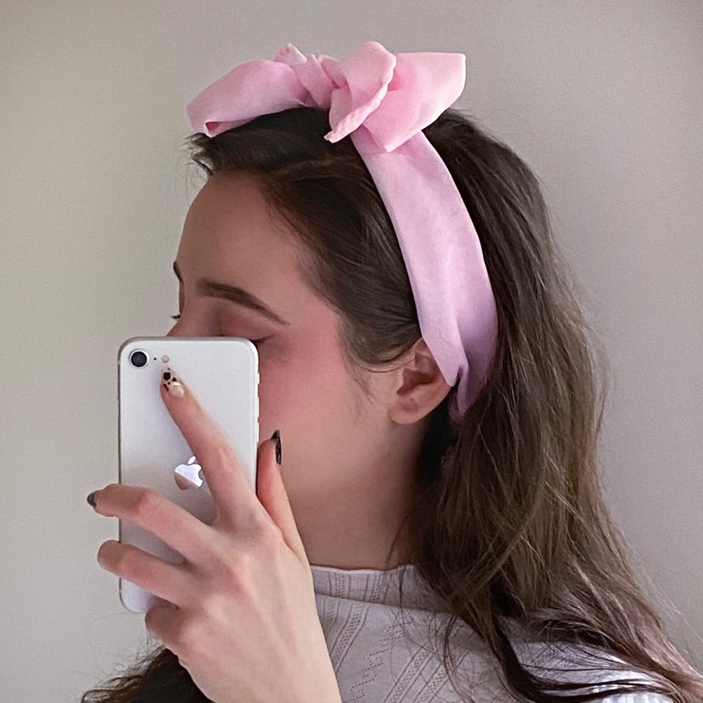 Aurora Headband - Handmade Pink Coquette Bow Headband